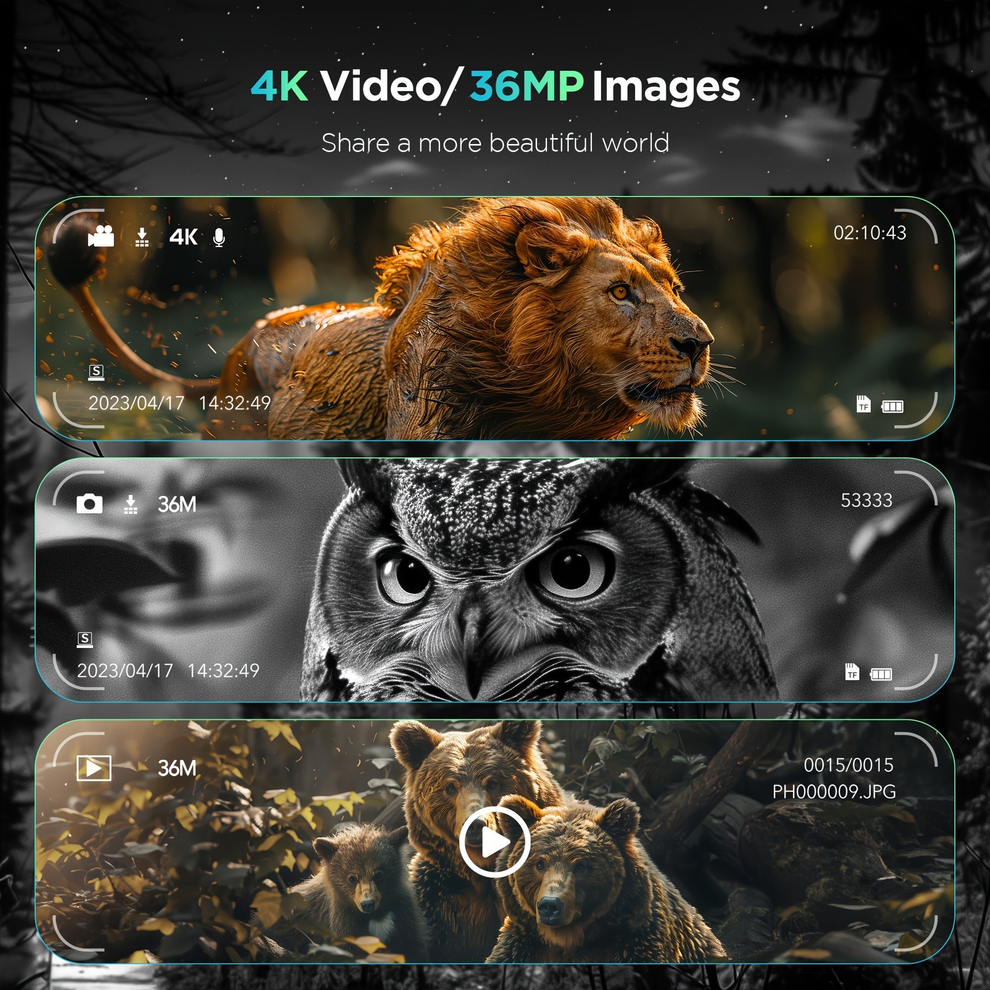 ナイトビジョン狩猟用デジタル双眼鏡