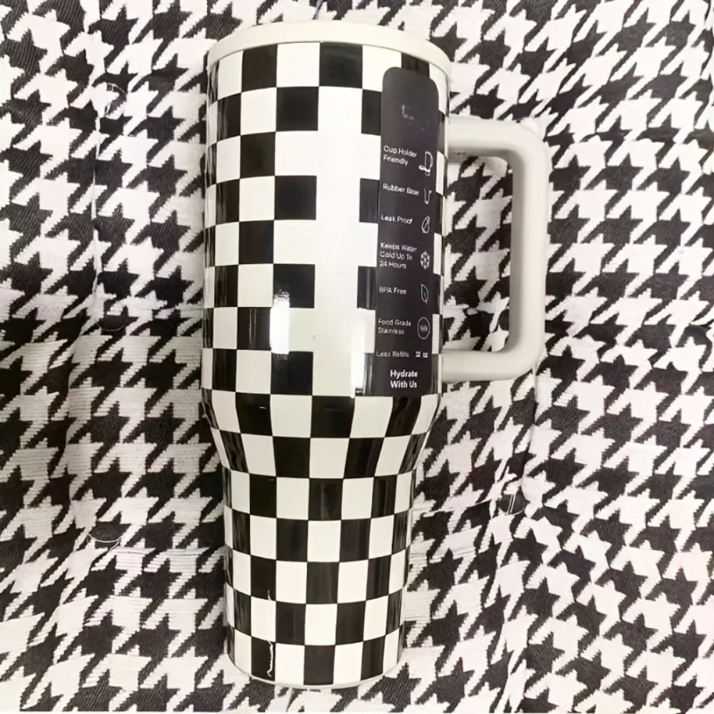 Insulated Stainless Steel Water Bottle Gift Handle Straw Tumbler