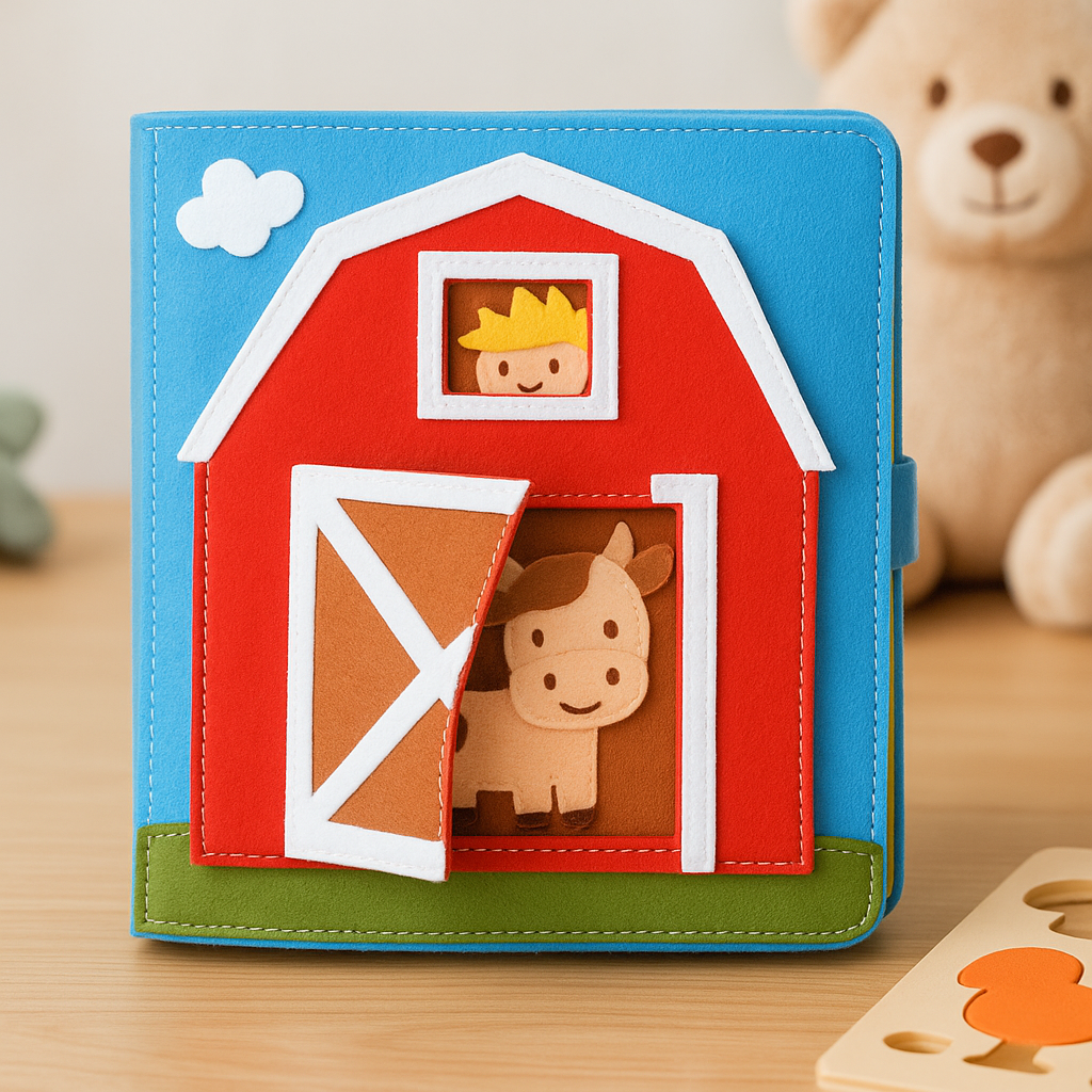 Quiet Book Sensory Fabric Toy Montessori Learning