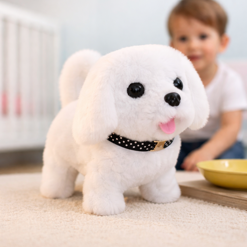 Interactive Robot Dog Plush Puppy Toy Realistic Movement