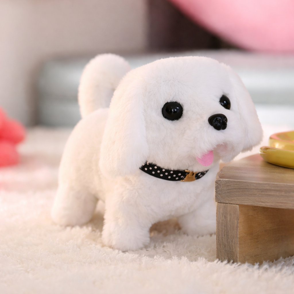 Interactive Robot Dog Plush Puppy Toy Realistic Movement