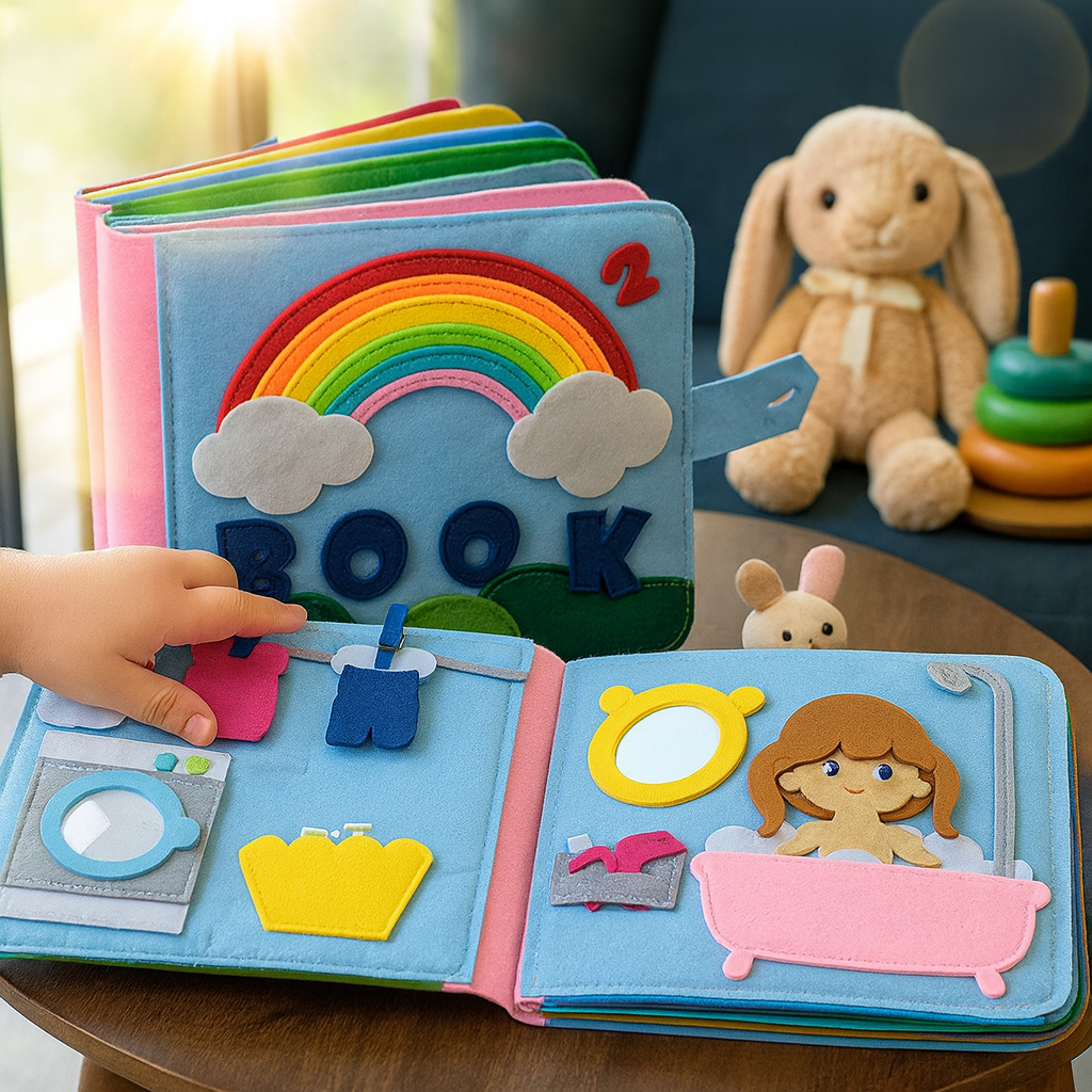Toddler Activity Book Felt Montessori Toy