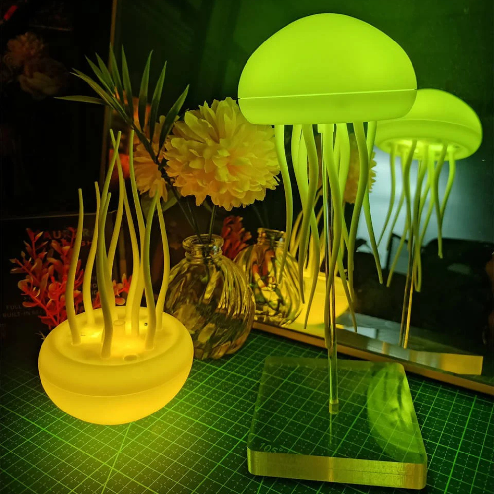 LED Nachtlicht USB Wiederaufladbare Qualle Farbwechsel Lampe