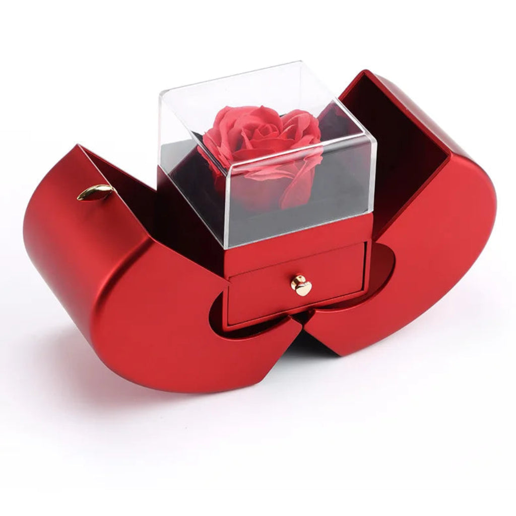 Jewelry Box Rose Gift Apple Design Decorative Storage Display
