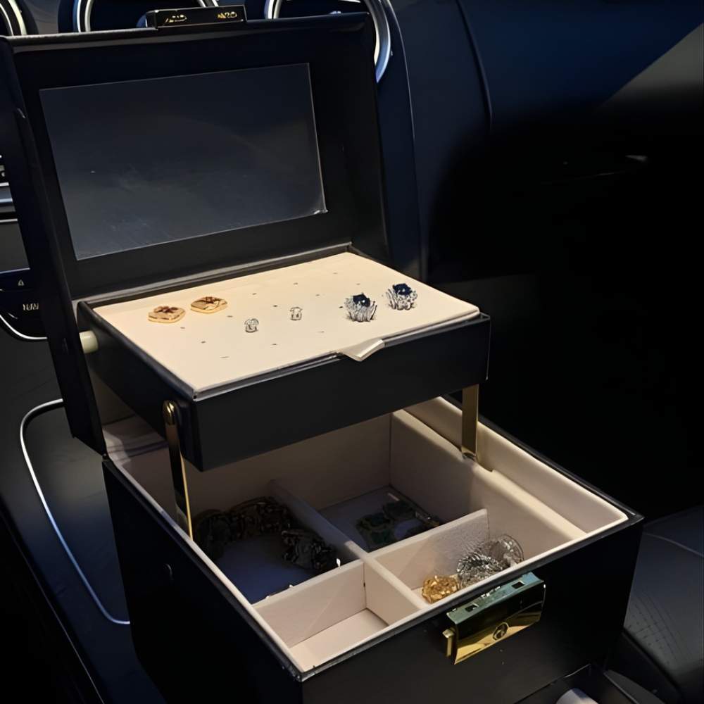 Jewelry Box Rotating Rose Necklace Gift