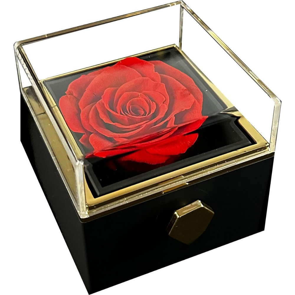 Jewelry Box Rotating Rose Necklace Gift