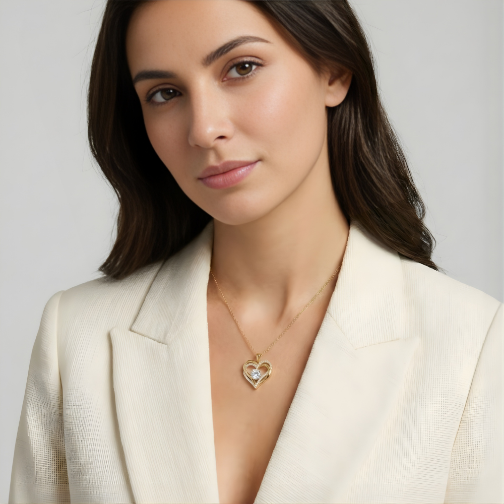 Jewelry Gift Box Rotating Rose Necklace Display