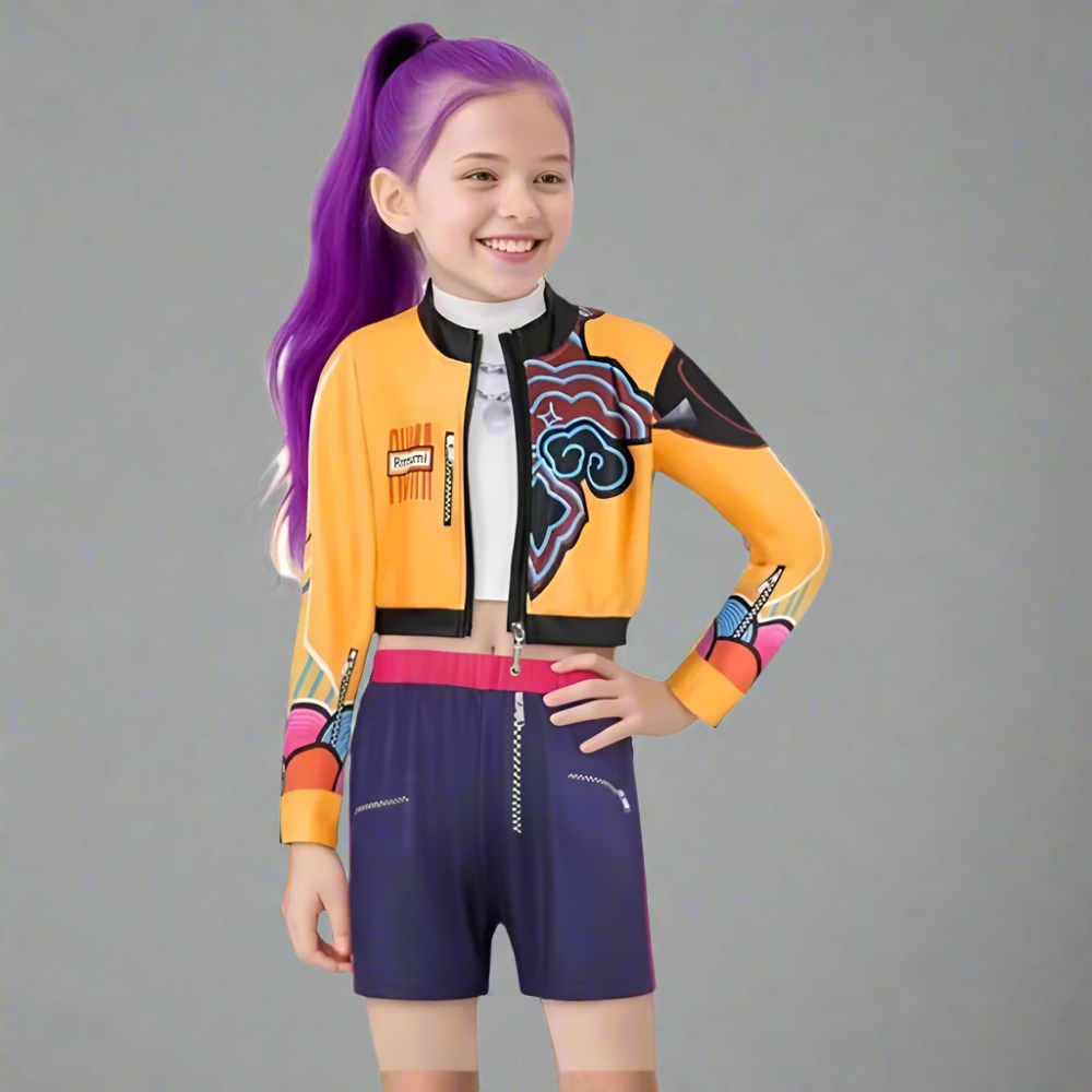 Kids Kpop Hunter Costume Set