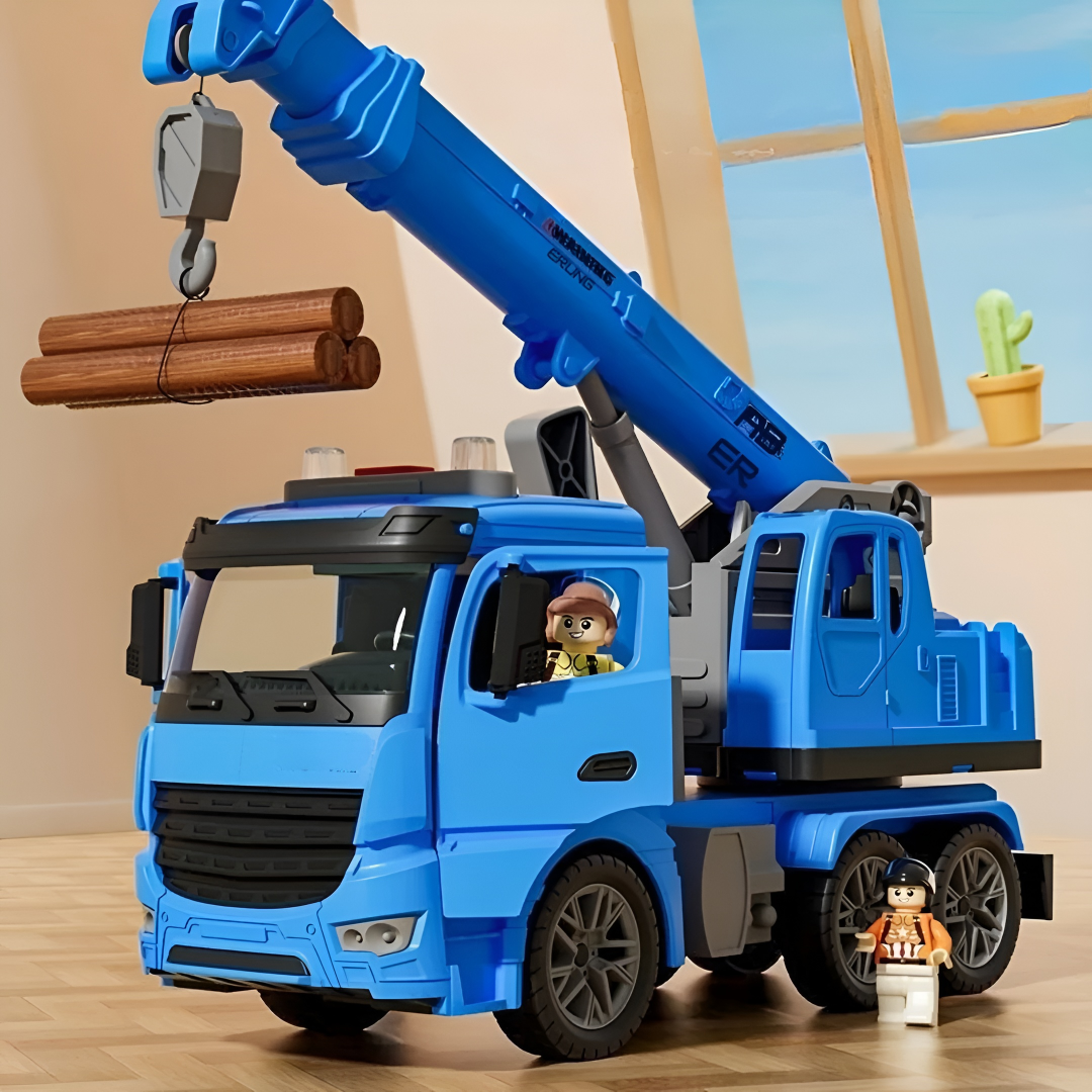 Toy Truck Crane Construction Vehicle Lights Sounds Kids Play