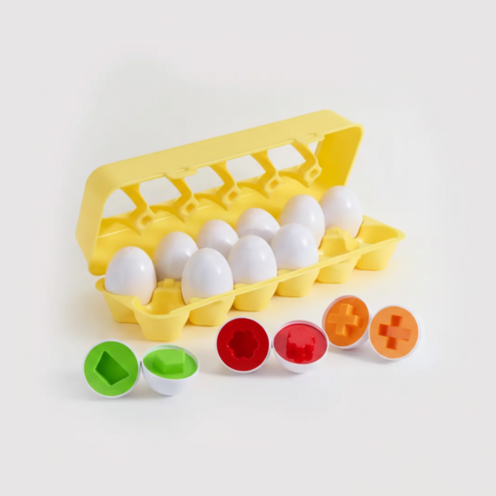 Kids Geometric Shape Easter Monday Matching Eggs Toy 1
