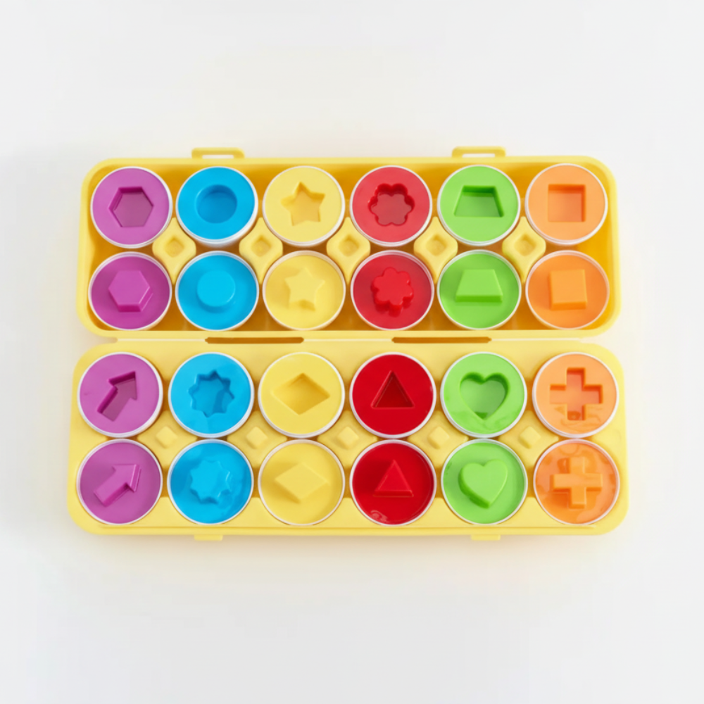 Kids Geometric Shape Easter Monday Matching Eggs Toy 2