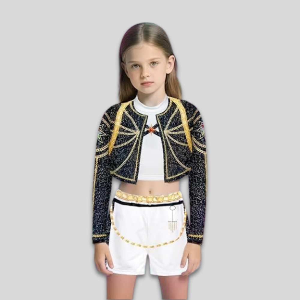 Kids Kpop Costume Pop Singer Dance Outfit Set