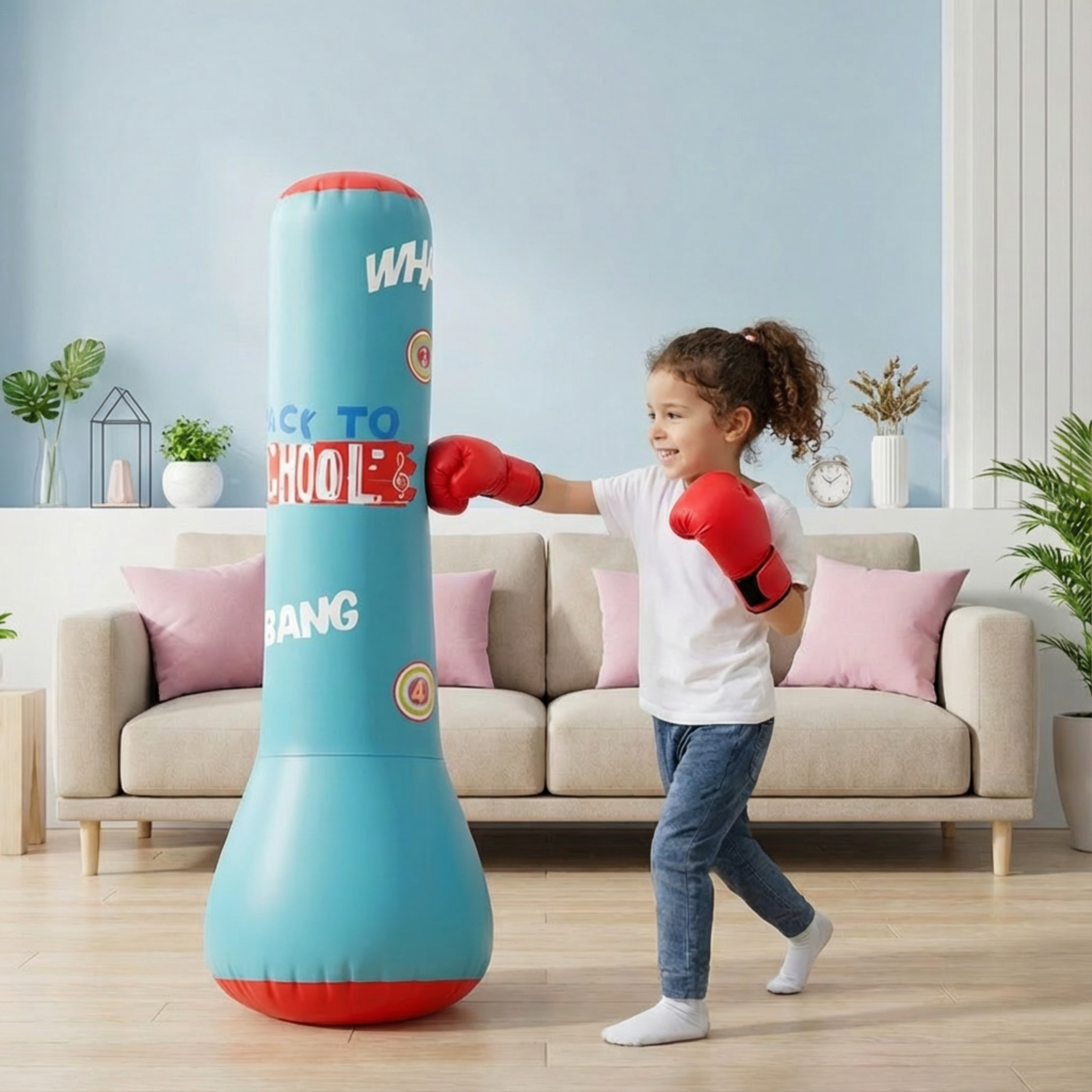 Kids Inflatable Punch Bag Water Base Toy 2