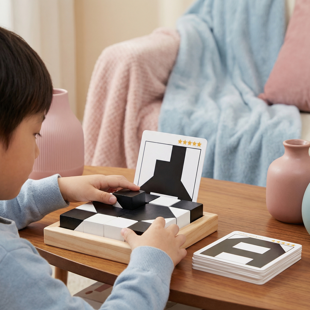 Kids Puzzle Logic Game Two Color Pocket Size 1