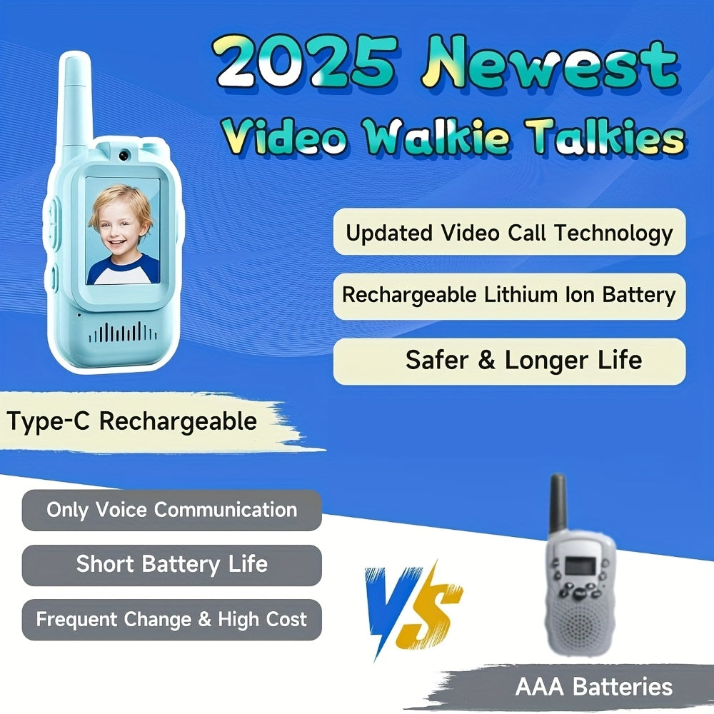 Kids Walkie Talkies Two-Way Camera Gift Set Video Chat Function Toy