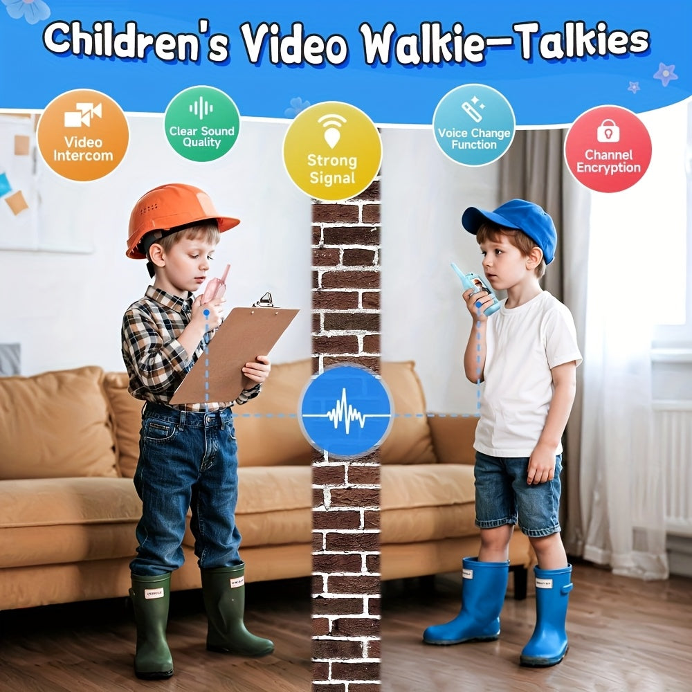 Kids Walkie Talkies Two-Way Camera Gift Set Video Chat Function Toy