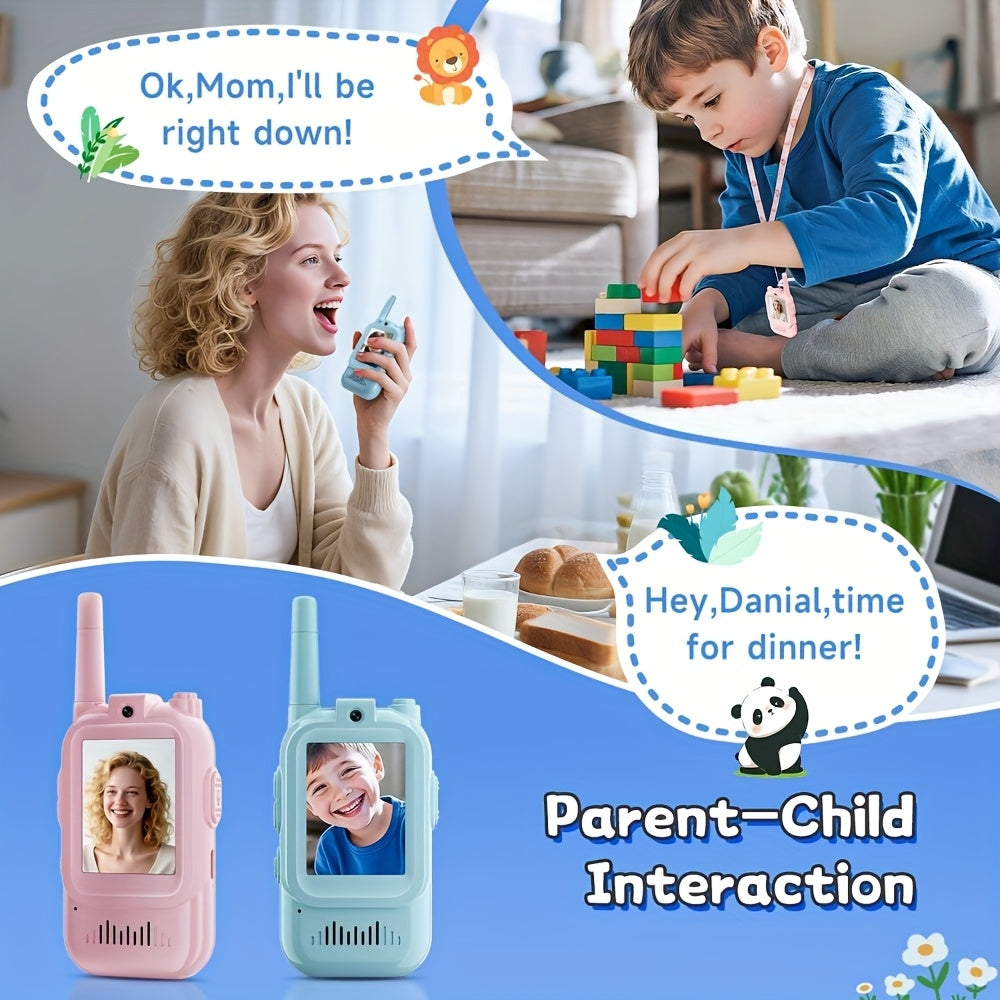 Kids Walkie Talkies Two-Way Camera Gift Set Video Chat Function Toy