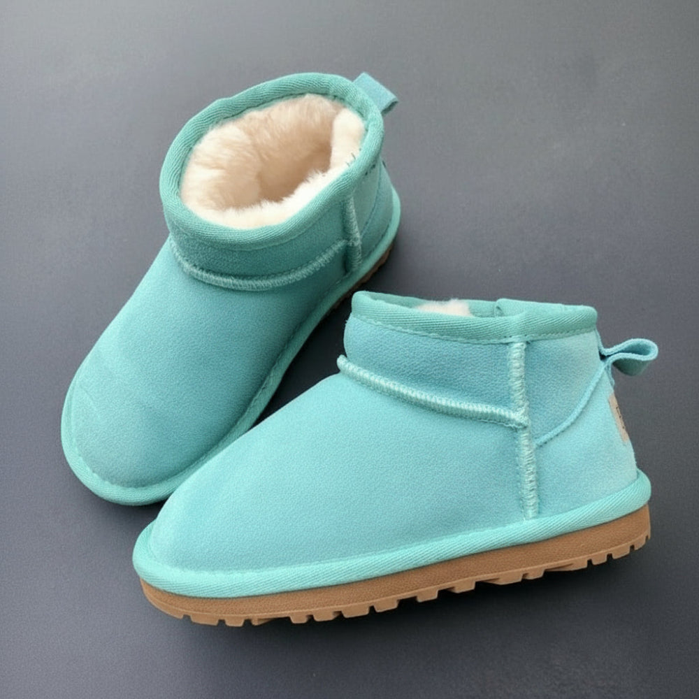 Kinder Warme Winter Schuhe mit Fellfutter - Gemütlich Rutschfeste Knöchel