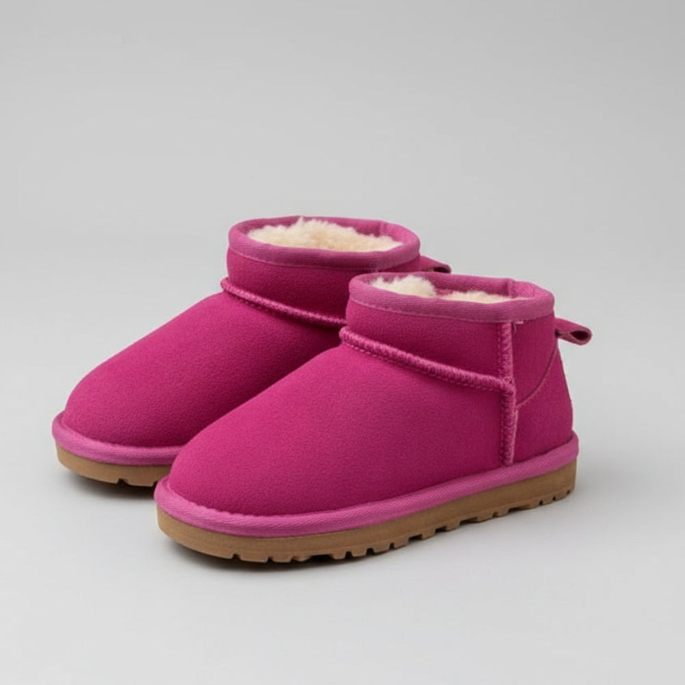 Kinder Warme Winter Schuhe mit Fellfutter - Gemütlich Rutschfeste Knöchel