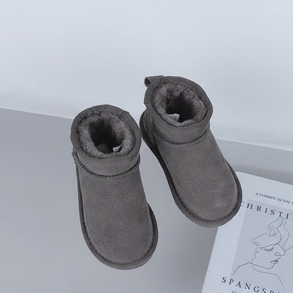 Kinder Warme Winter Schuhe mit Fellfutter - Gemütlich Rutschfeste Knöchel