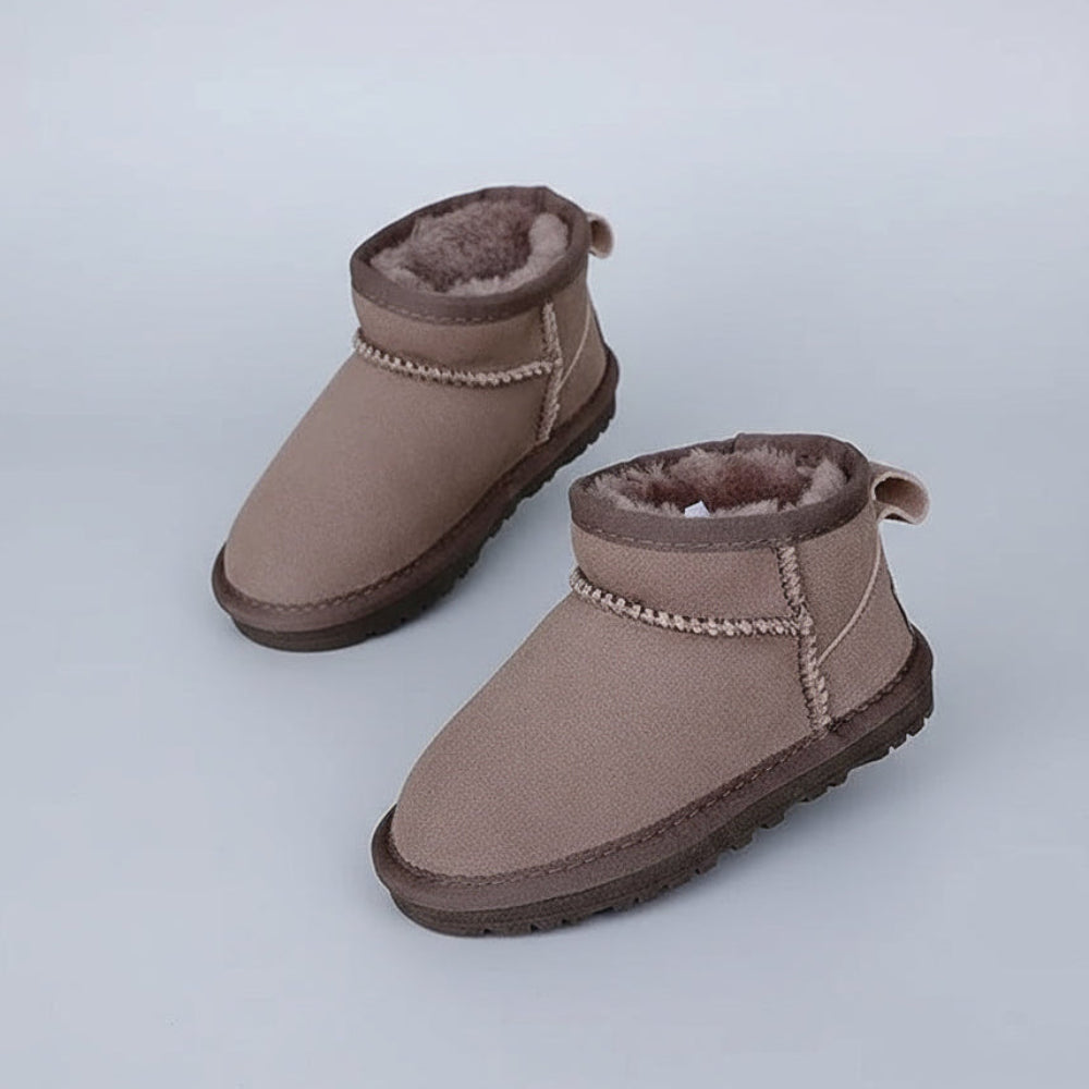 Kinder Warme Winter Schuhe mit Fellfutter - Gemütlich Rutschfeste Knöchel