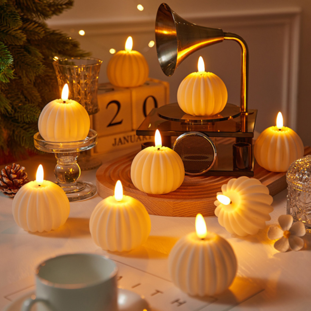 LED Candles Candle Holders Set Flameless Warm Glow Home Decor