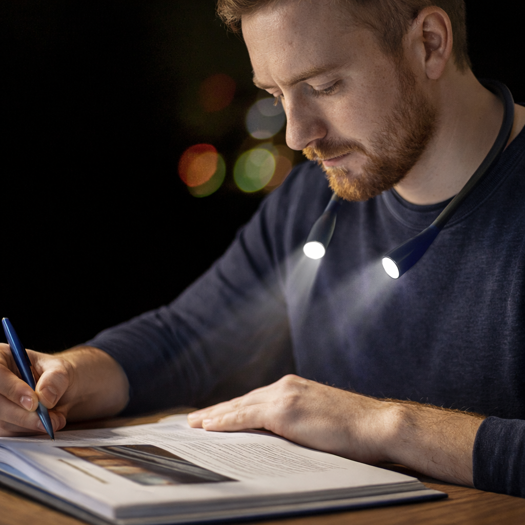 Reading Light Adjustable LED Neck Lamp Hands Free Lighting