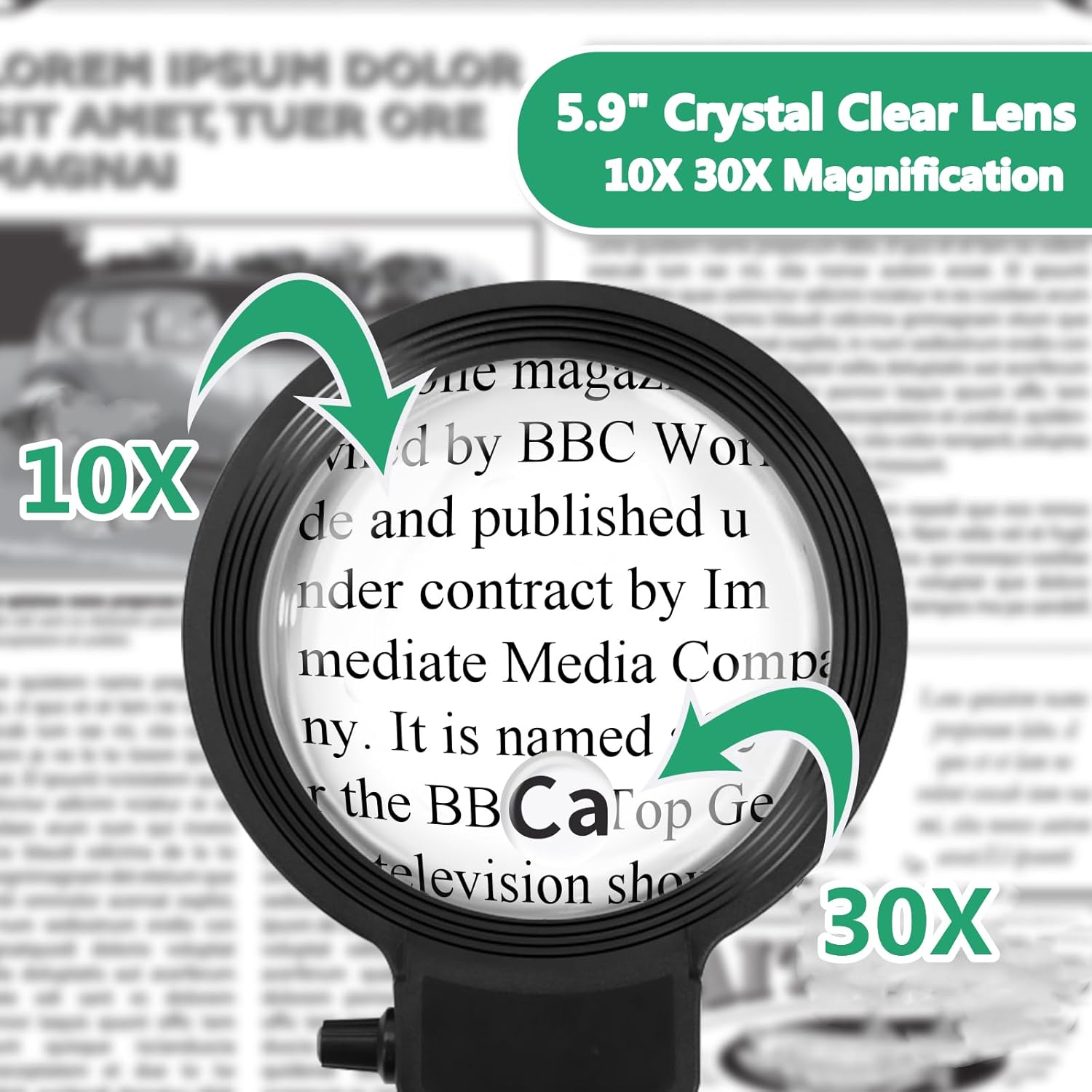 LED Magnifying Glass Hands Free Craft Reading 5