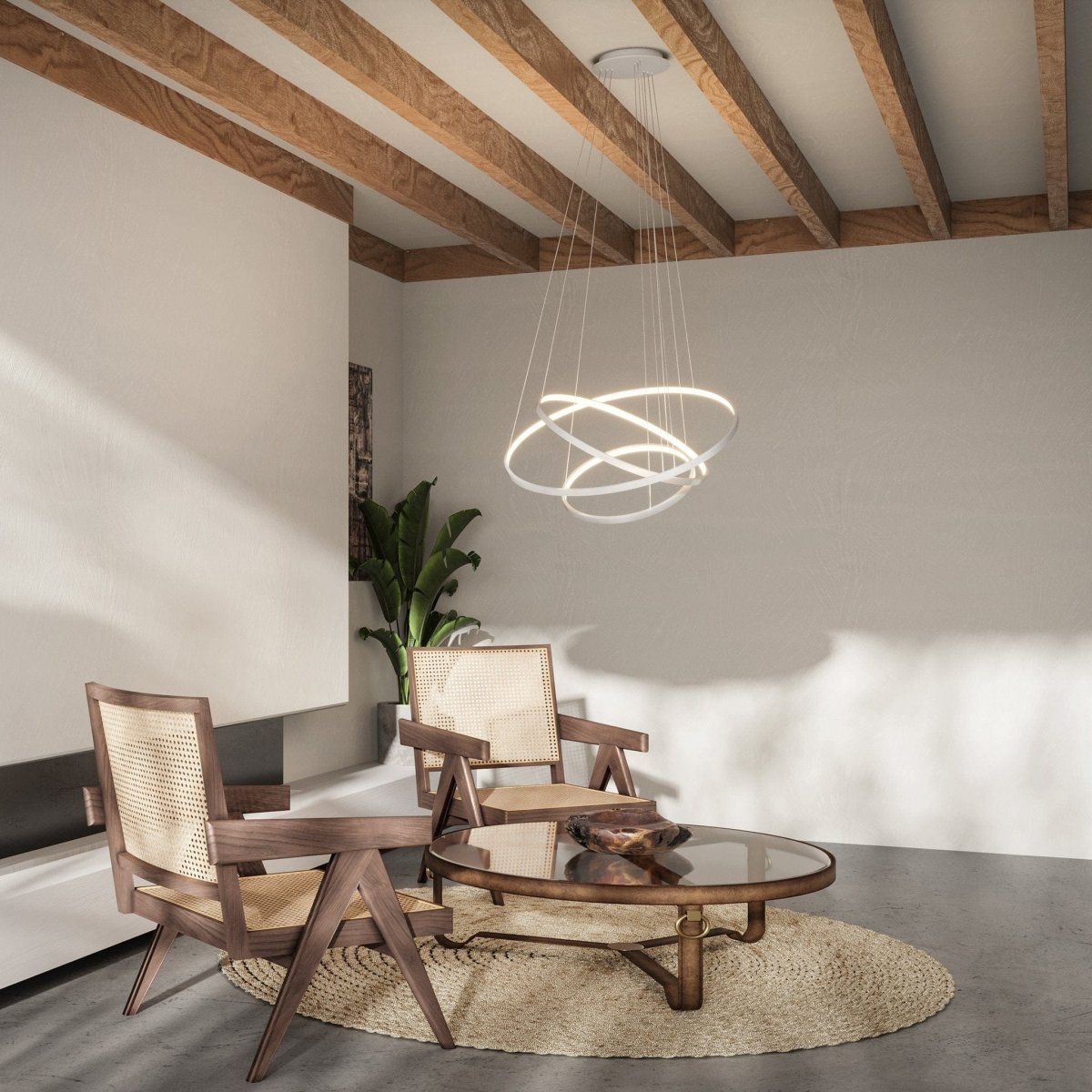 LED Modern Ring Ceiling Light Dimmable 10