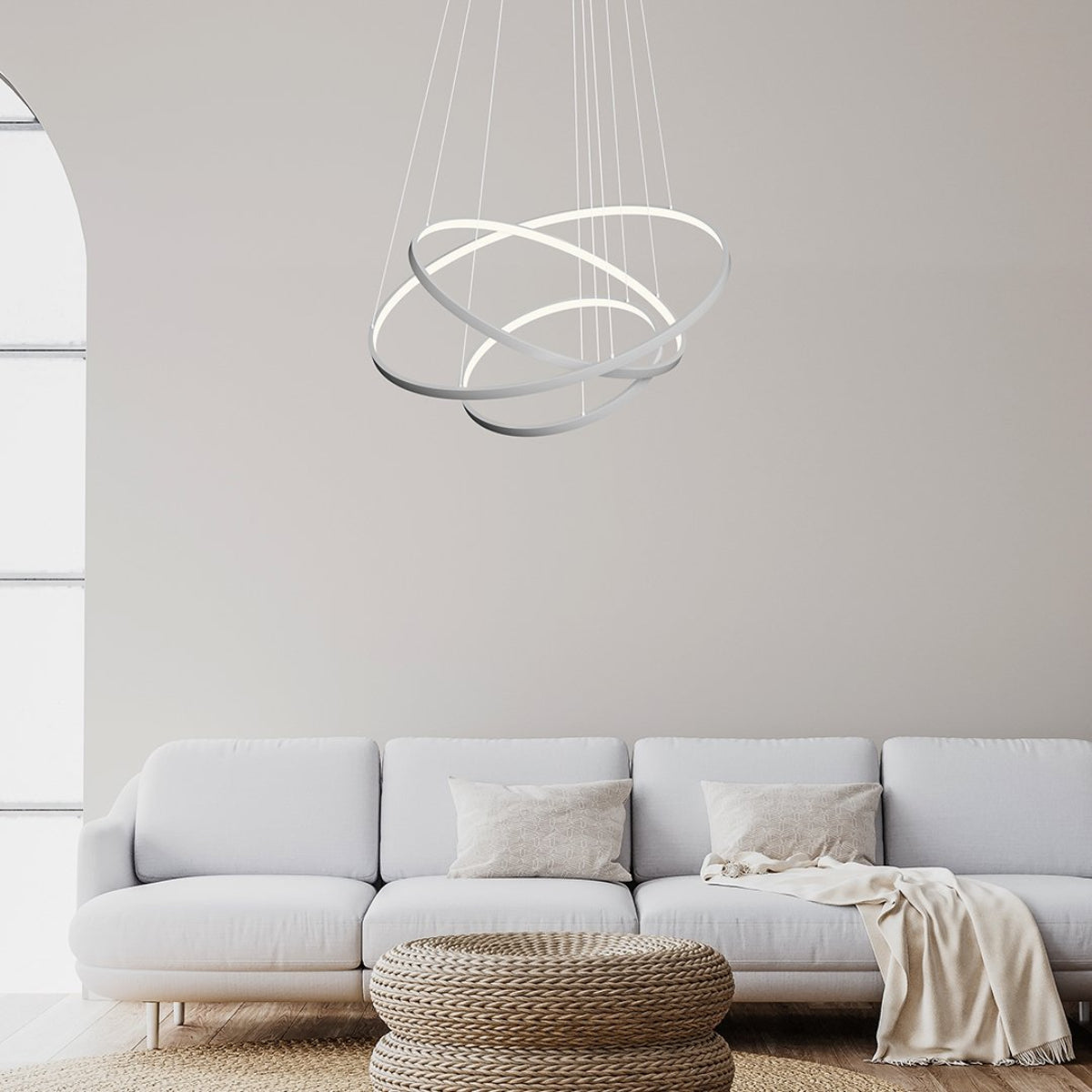 LED Modern Ring Ceiling Light Dimmable 11
