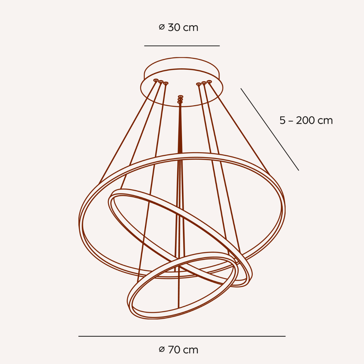 LED Modern Ring Ceiling Light Dimmable 12