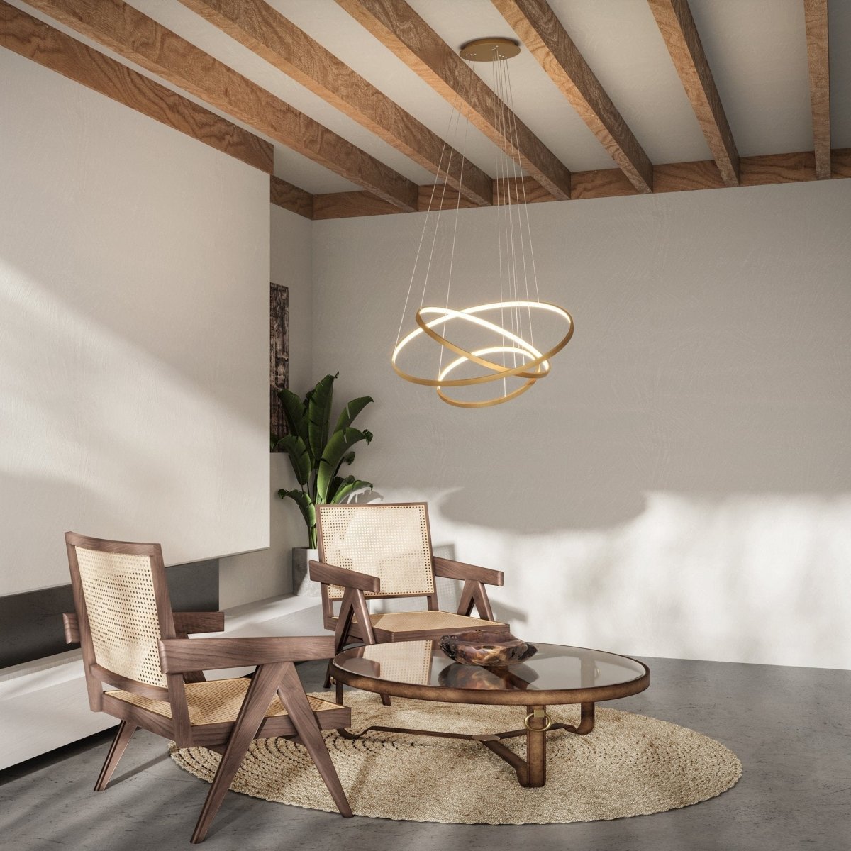 LED Modern Ring Ceiling Light Dimmable 3