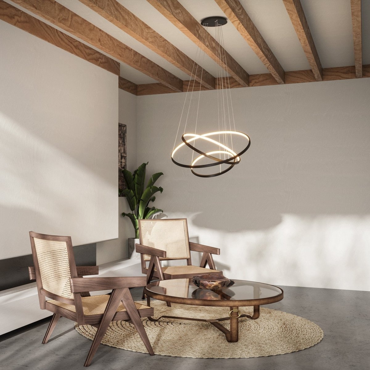 LED Modern Ring Ceiling Light Dimmable 6