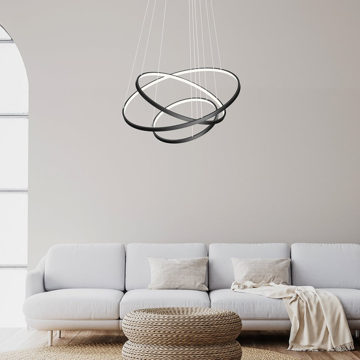 LED Modern Ring Ceiling Light Dimmable 7