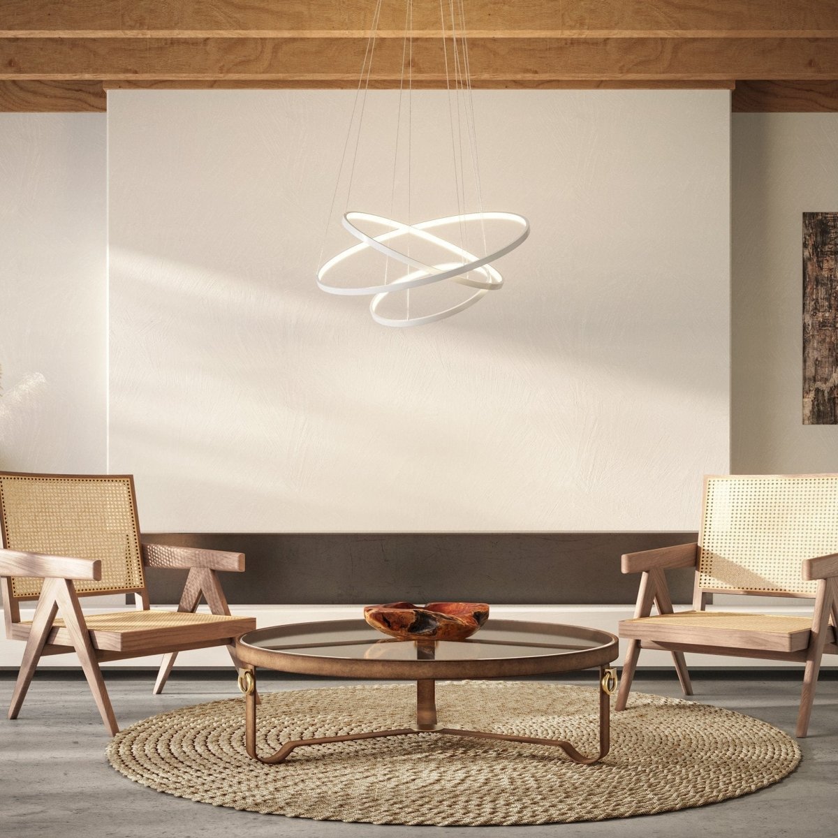 LED Modern Ring Ceiling Light Dimmable 9