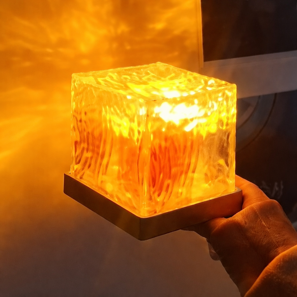 LED Night Light Aurora Projector Crystal Table Lamp