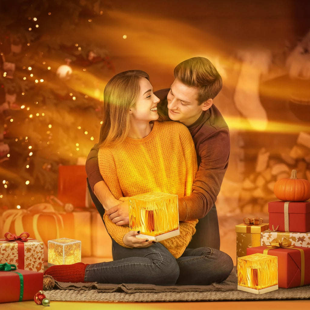 LED Night Light Aurora Projector Crystal Table Lamp