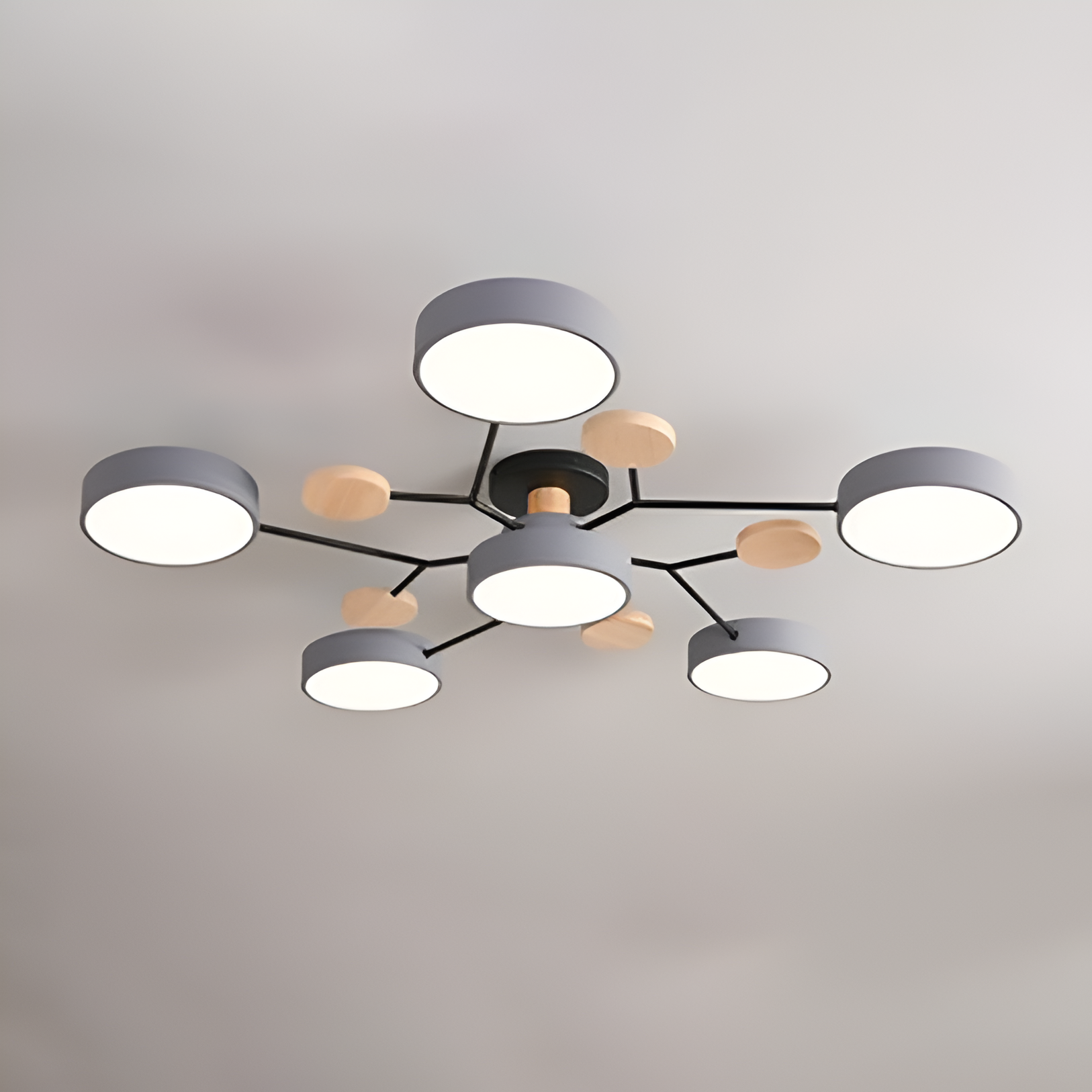 LED Semi-Flush Mount Molecule Branch Design Ceiling Light 10