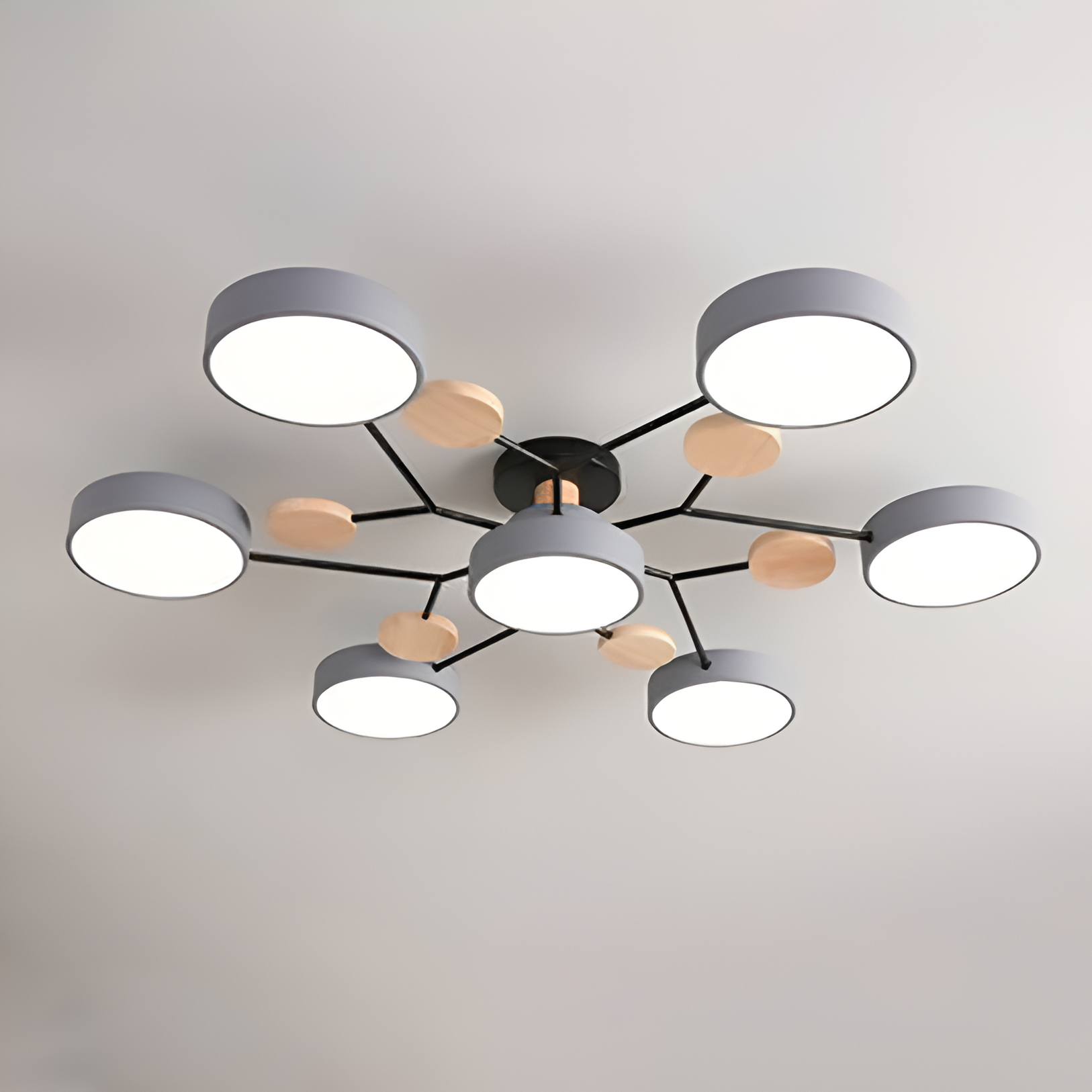 LED Semi-Flush Mount Molecule Branch Design Ceiling Light 11
