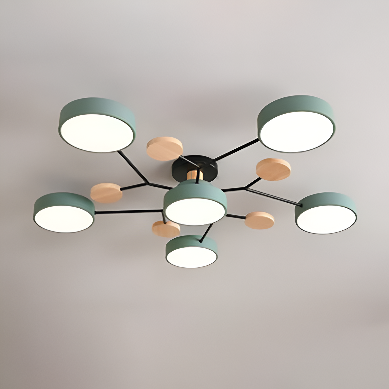 LED Semi-Flush Mount Molecule Branch Design Ceiling Light 14