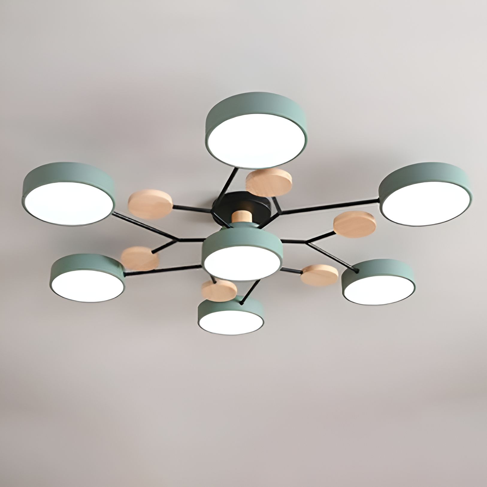 LED Semi-Flush Mount Molecule Branch Design Ceiling Light 15