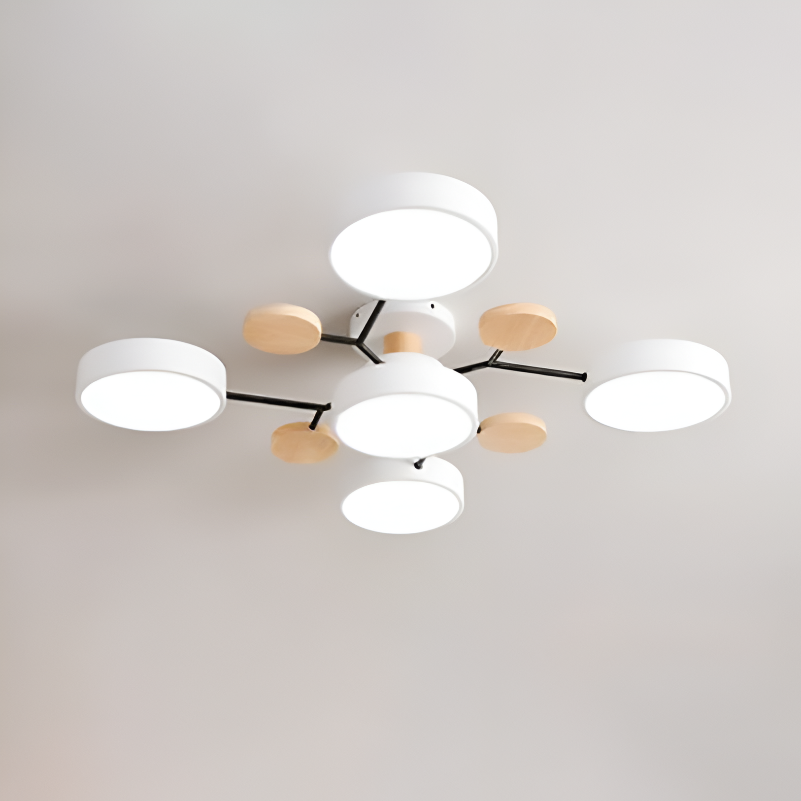 LED Semi-Flush Mount Molecule Branch Design Ceiling Light 5