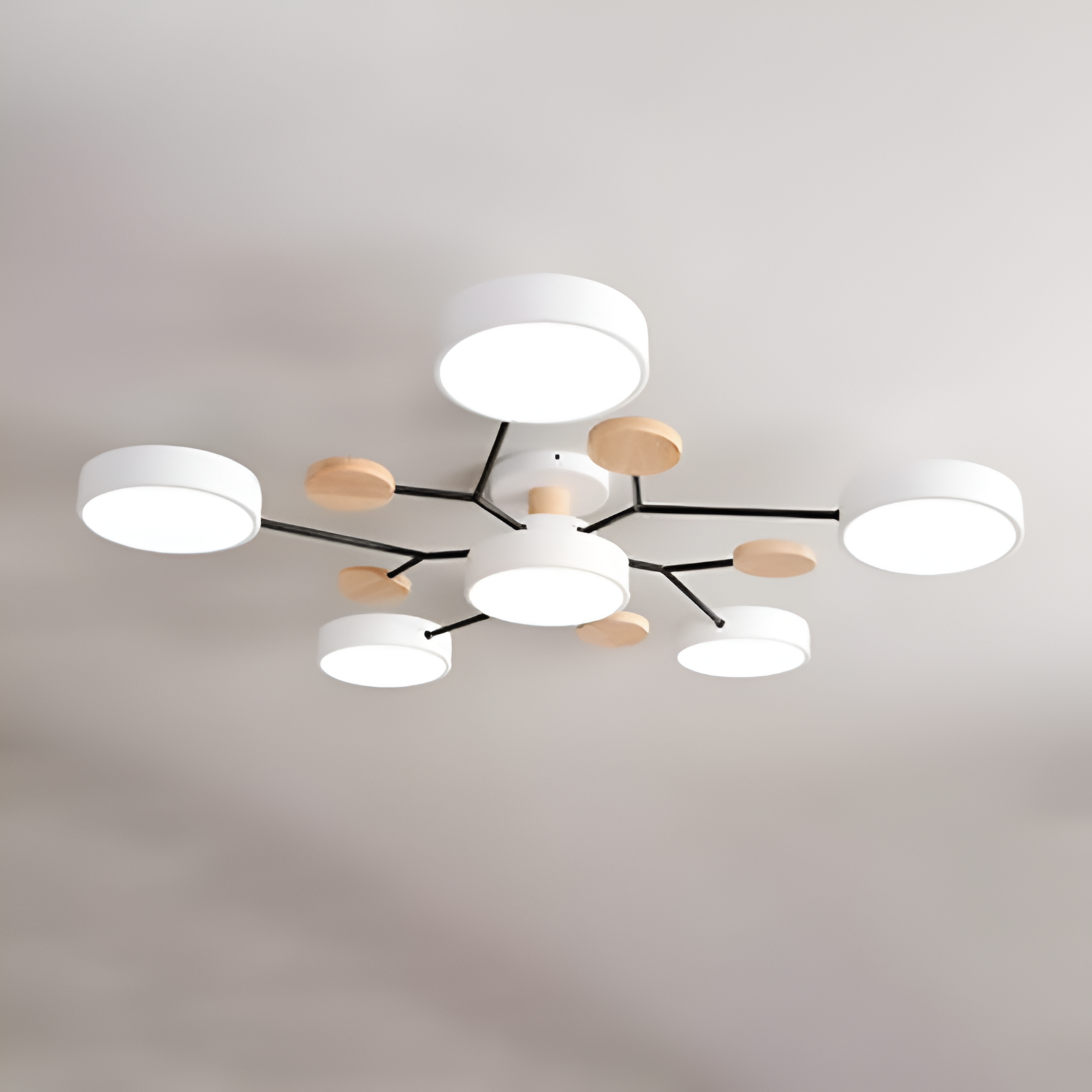 LED Semi-Flush Mount Molecule Branch Design Ceiling Light 6
