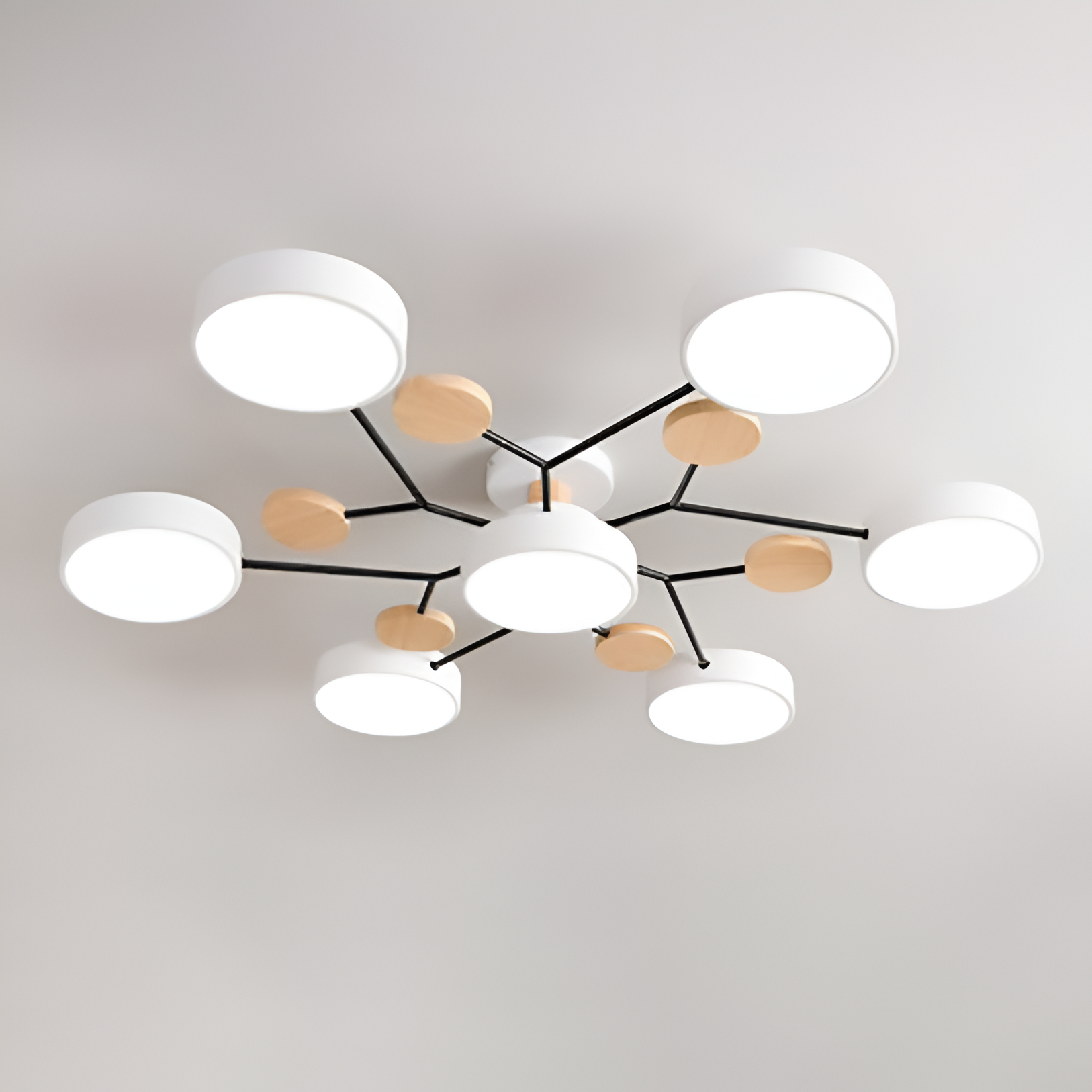 LED Semi-Flush Mount Molecule Branch Design Ceiling Light 7