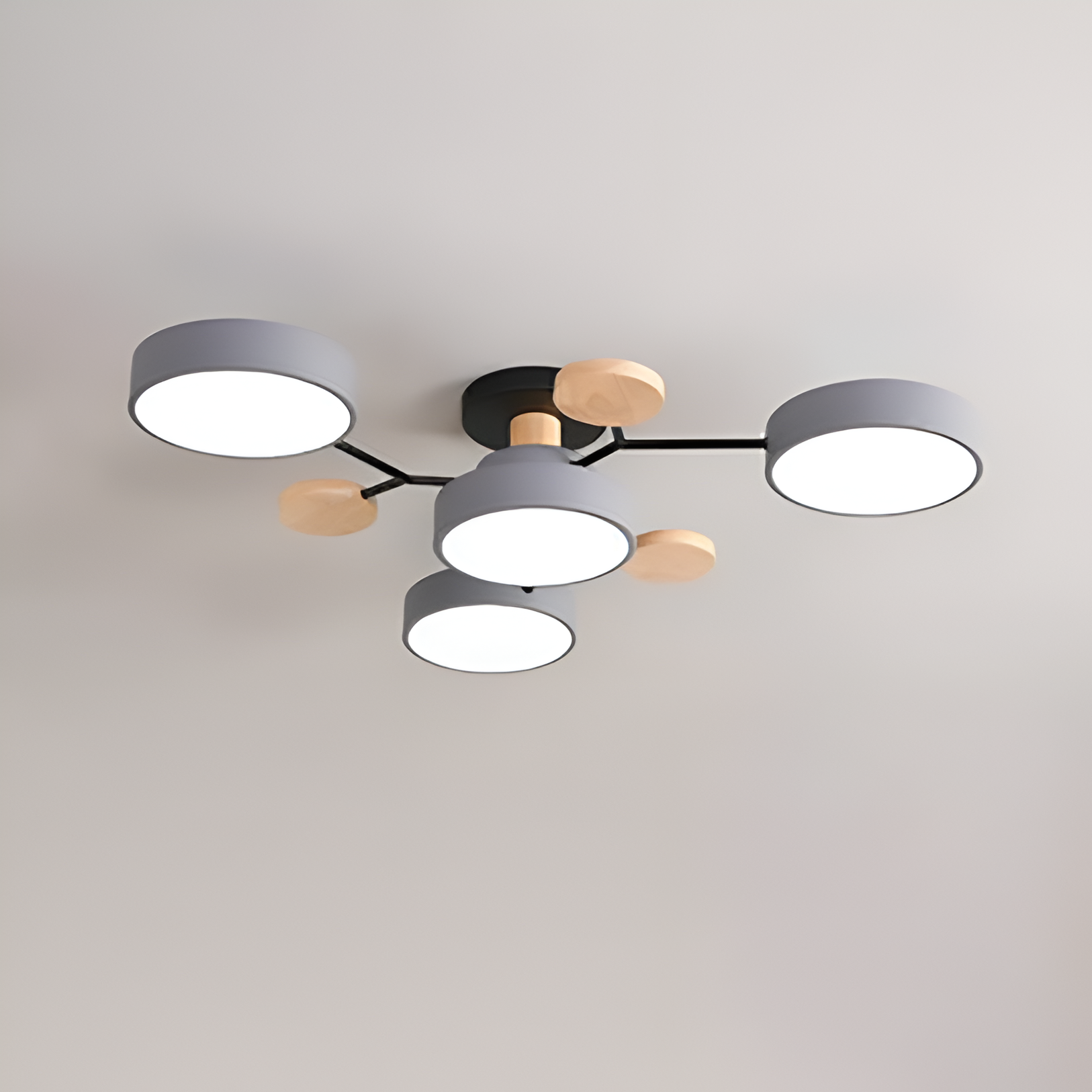 LED Semi-Flush Mount Molecule Branch Design Ceiling Light 8