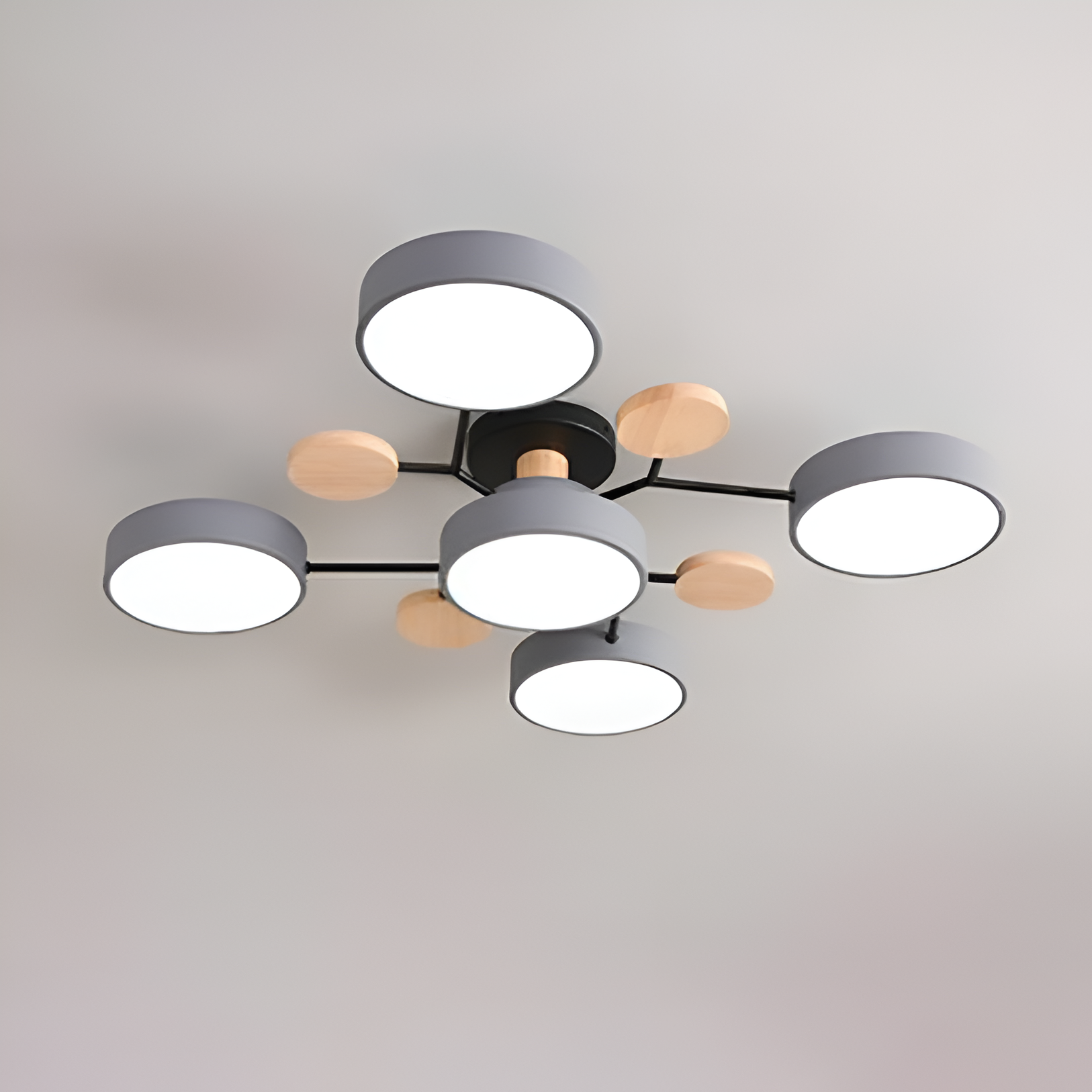 LED Semi-Flush Mount Molecule Branch Design Ceiling Light 9