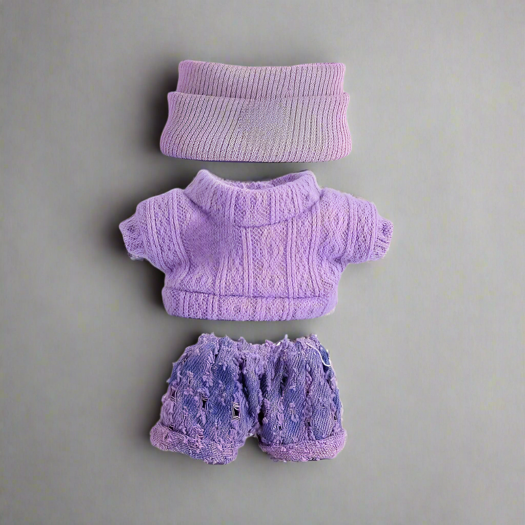 Ropa de muñeca conjunto de punto falda
