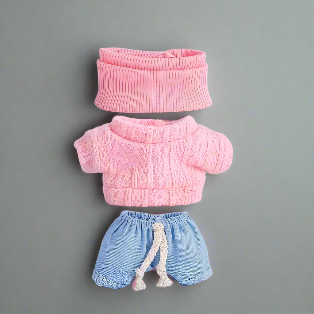Ropa de muñeca conjunto de punto falda