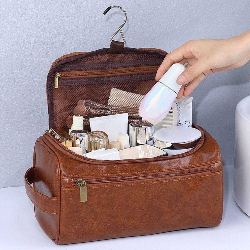 Leather Toiletry Bag Travel Wash Bag 6