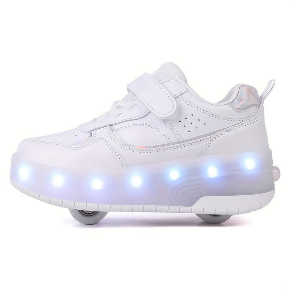 Kids Light-Up Roller Shoes | Flashing Sneakers